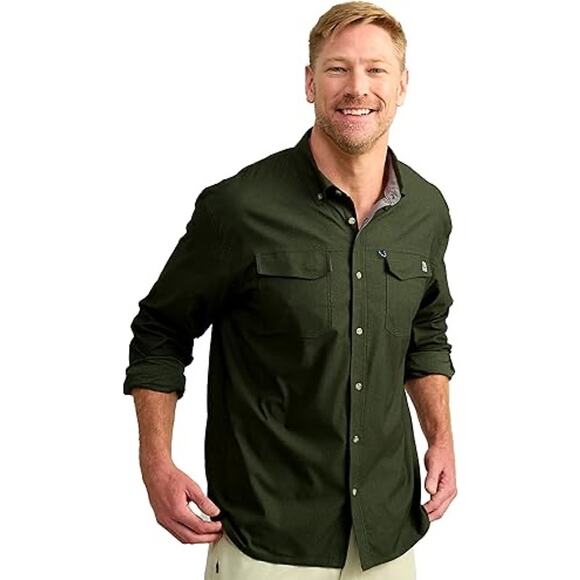 HUK Men's Soft Stretch Flannel, Performance Button Down XXL NEW - Picture 1 of 5